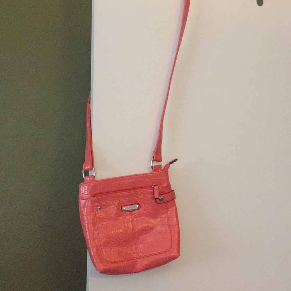 Peach body strap purse